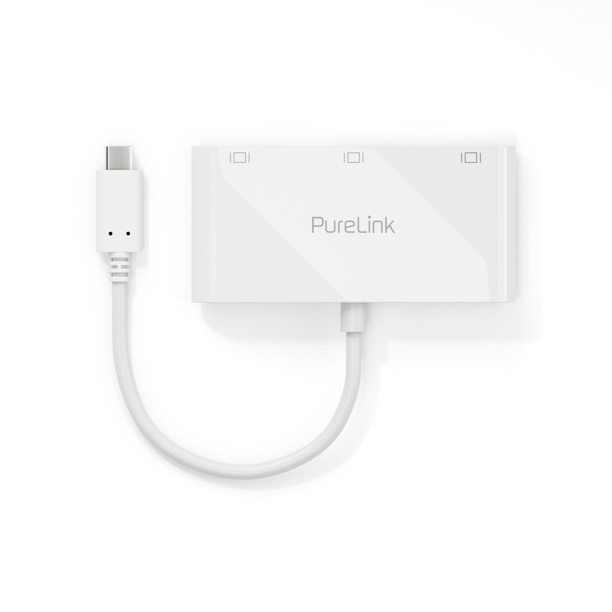 PureLink USB-C auf Multiport Adapter - iSerie - weiß - 0,10m