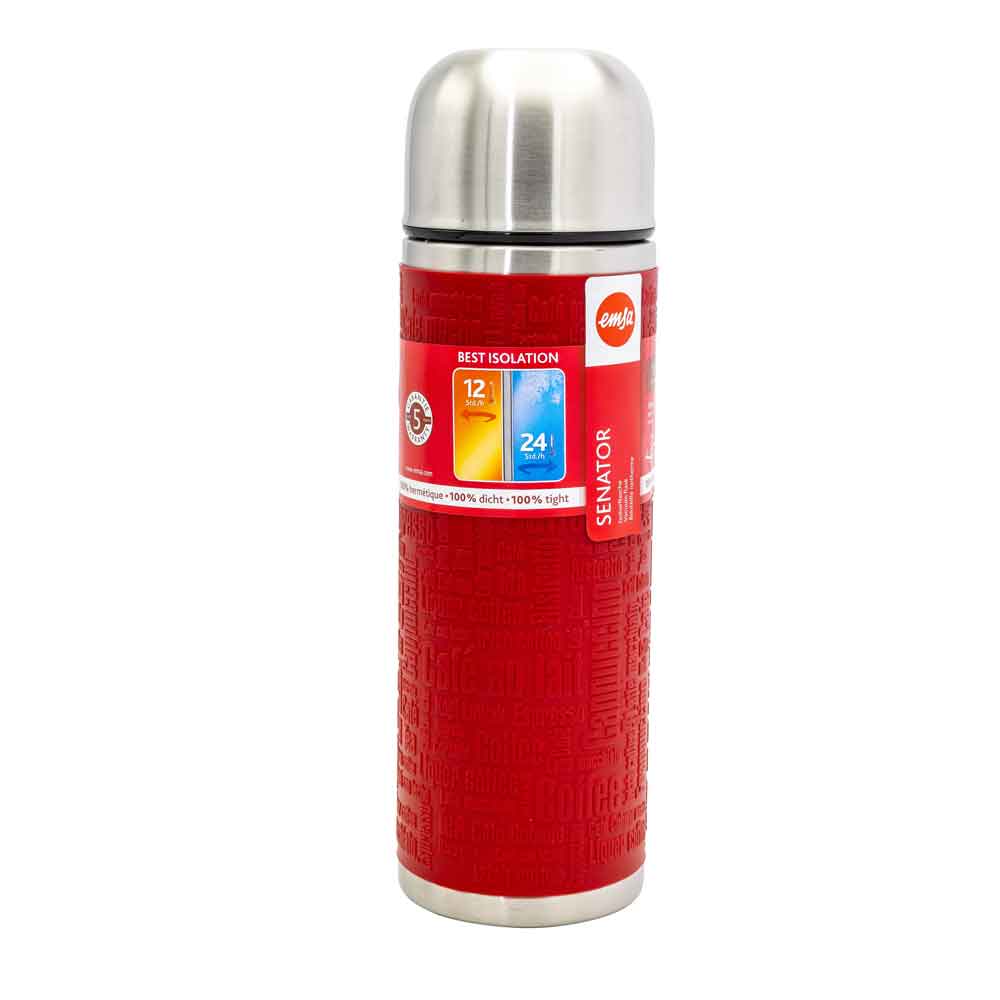 Emsa 515715 Senator Cuff Insulated Bottle, Mobile Enjoyment, 1 l,