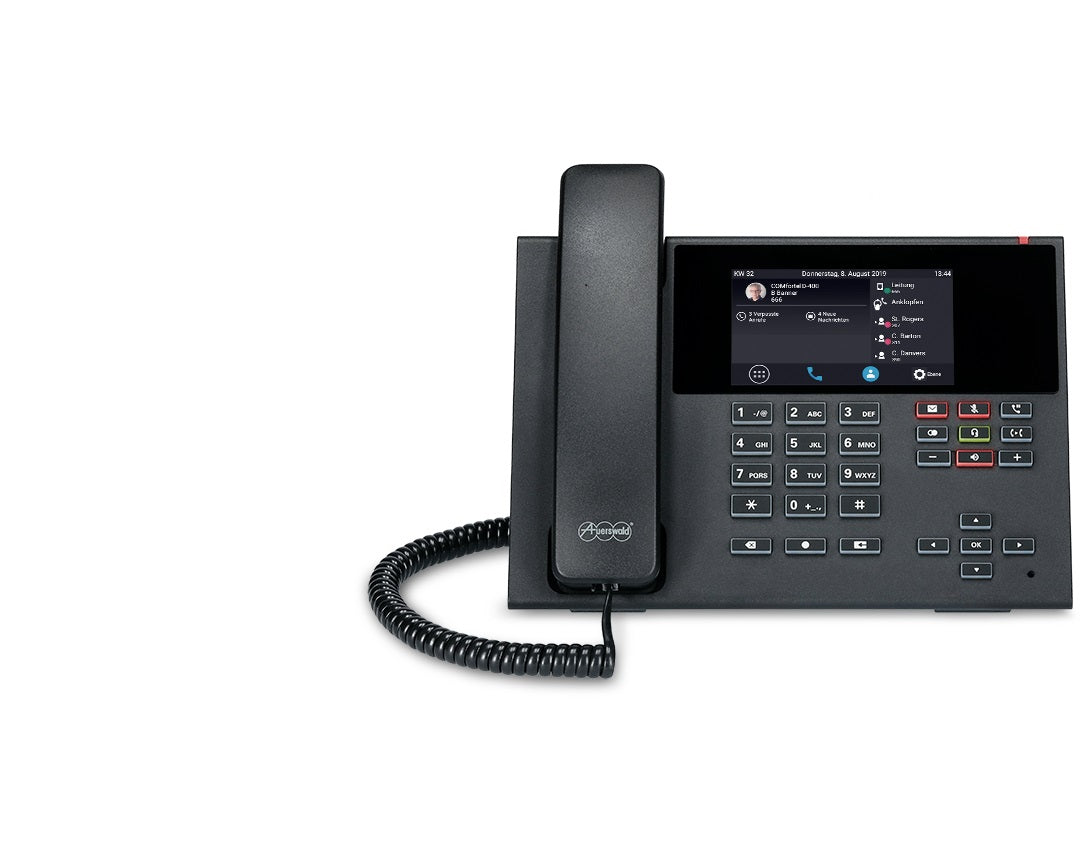 Auerswald COMfortel D-400 black SIP telephone, with expansion option