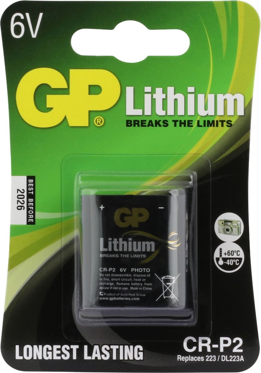 GP lithium battery CRP2 6V blister of 1