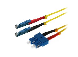 Helos fiber optic patch cable E2000® (LSH)/SC Duplex 9/125µm OS2 yellow 3.0m