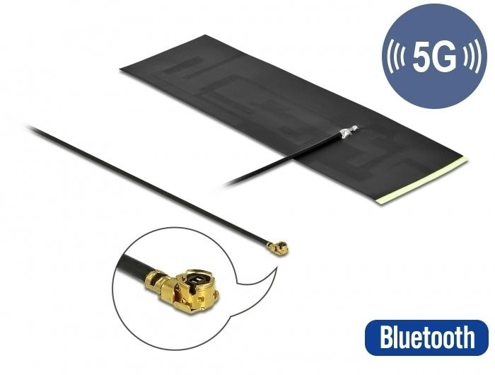 Delock 5G LTE Antenne MHF® I Stecker -0,42 - 5,00 dBi omnidirektional FPC