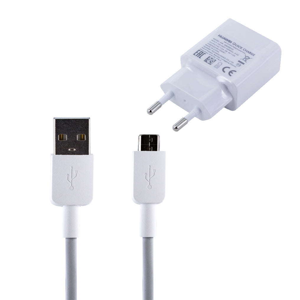 Huawei - AP32 - Quick Charger + Data Cable USB Type-C - White BULK