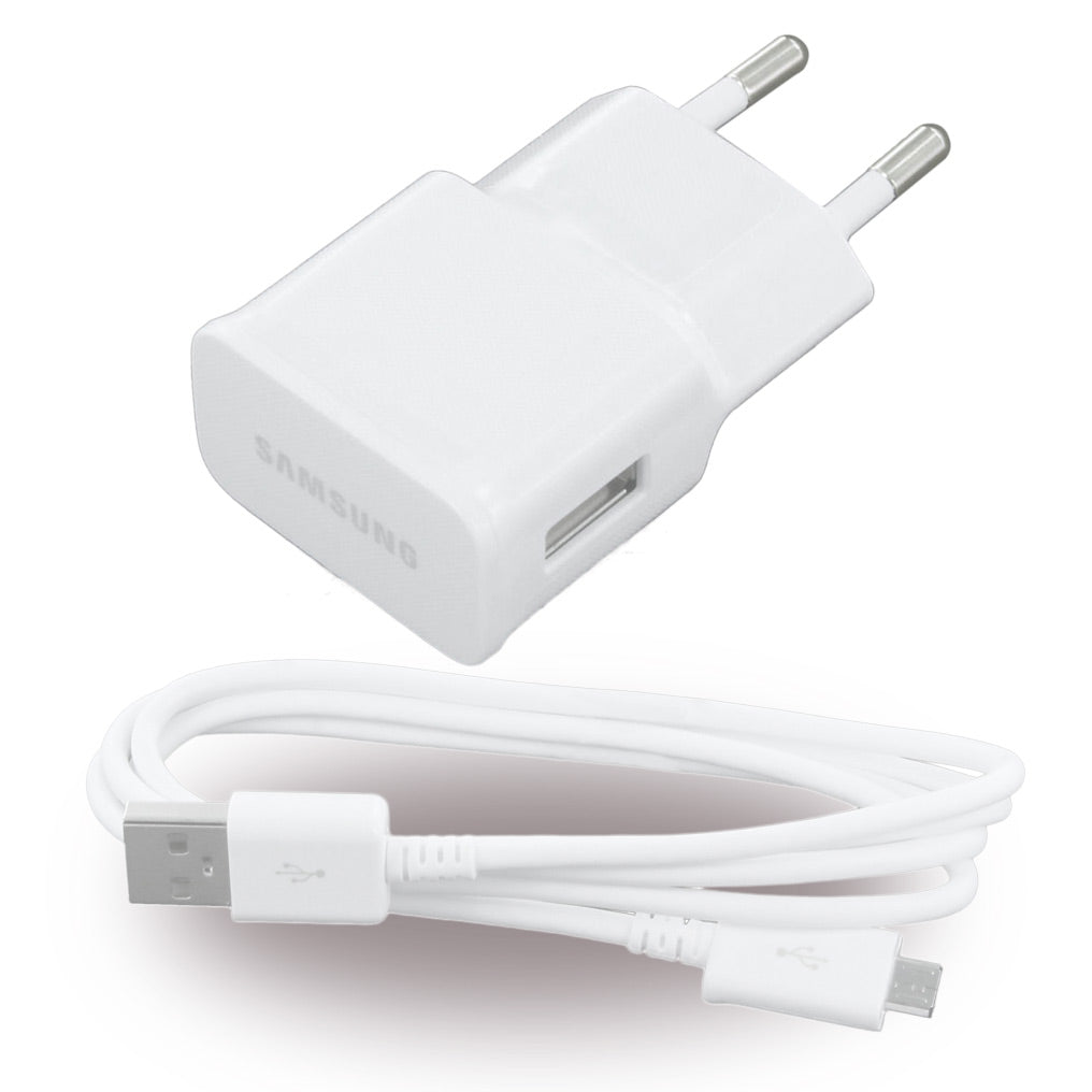 Samsung - ETAOU83EWE - Charger / Adapter + Micro USB Cable - 1000mA - White BULK