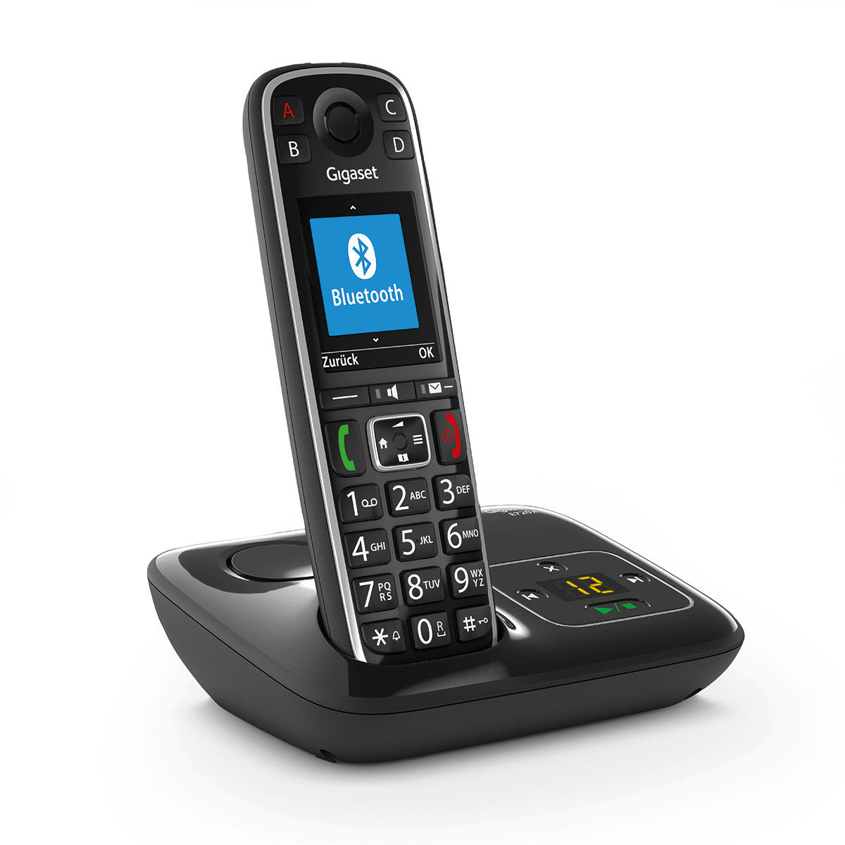 Gigaset E720A cordless phone with answering machine - black