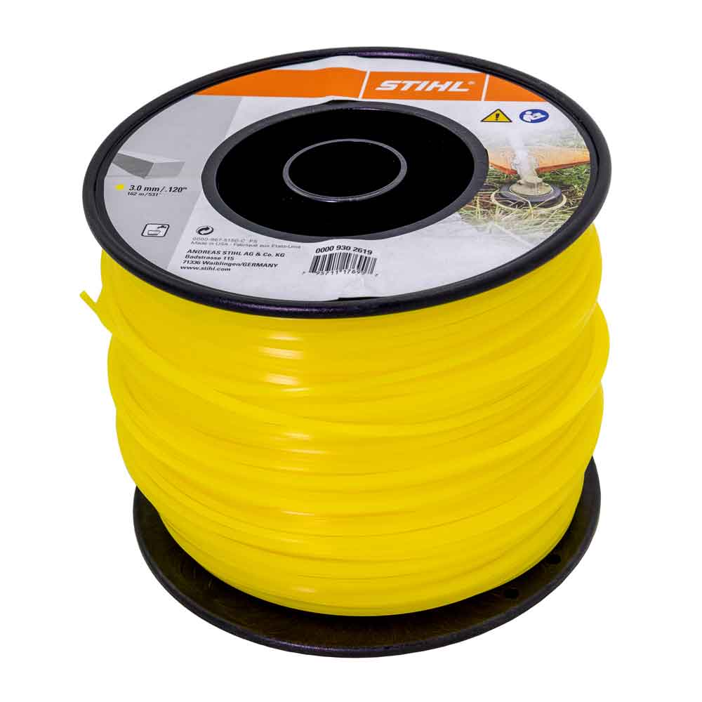 Stihl 9302619 square 3.0 mm x 162 m cutting line, yellow