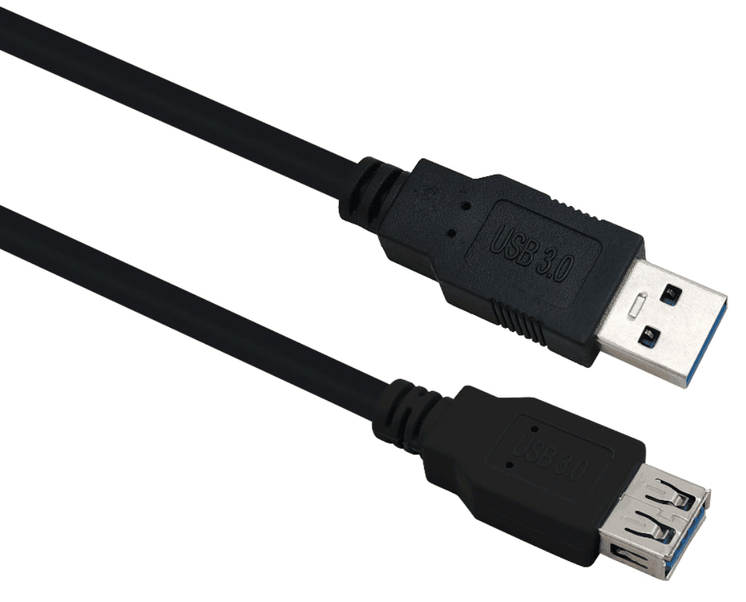 Helos Verlängerungskabel, USB 3.0 A Stecker/A Buchse, 1,0m, schwarz