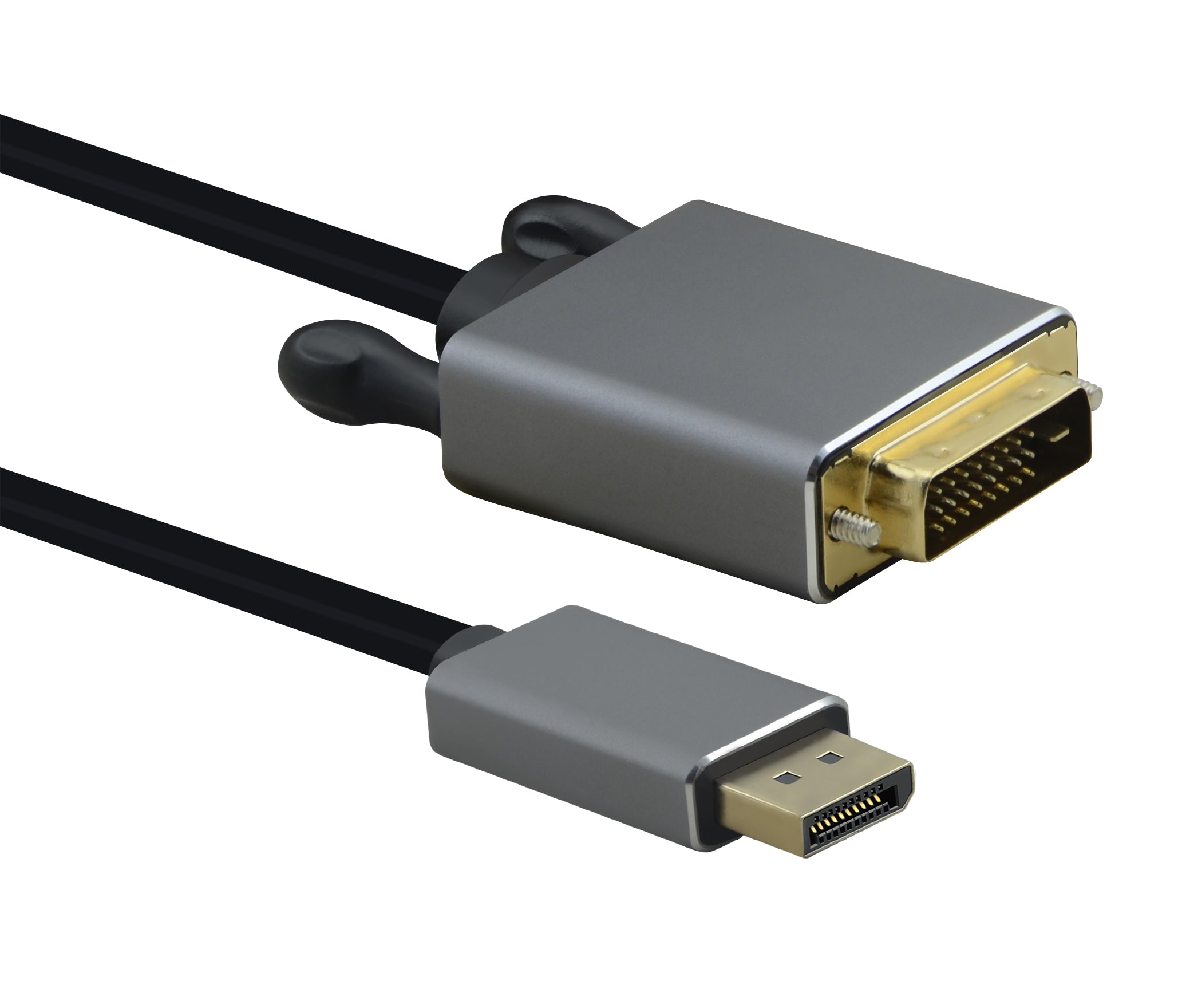 Helos connection cable, DisplayPort plug/DVI plug, PREMIUM, 3.0m, black
