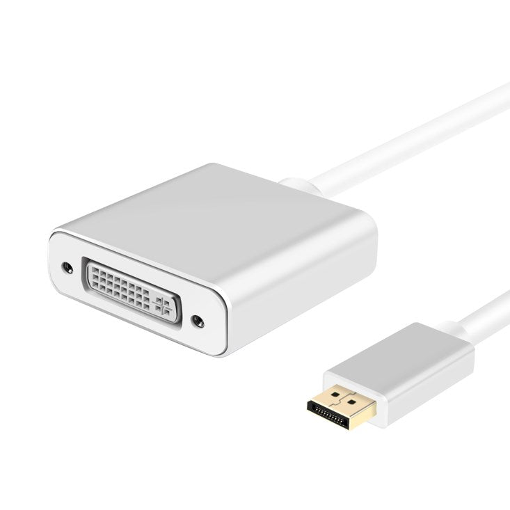 Helos adapter cable, DisplayPort male/DVI female, PREMIUM, silver