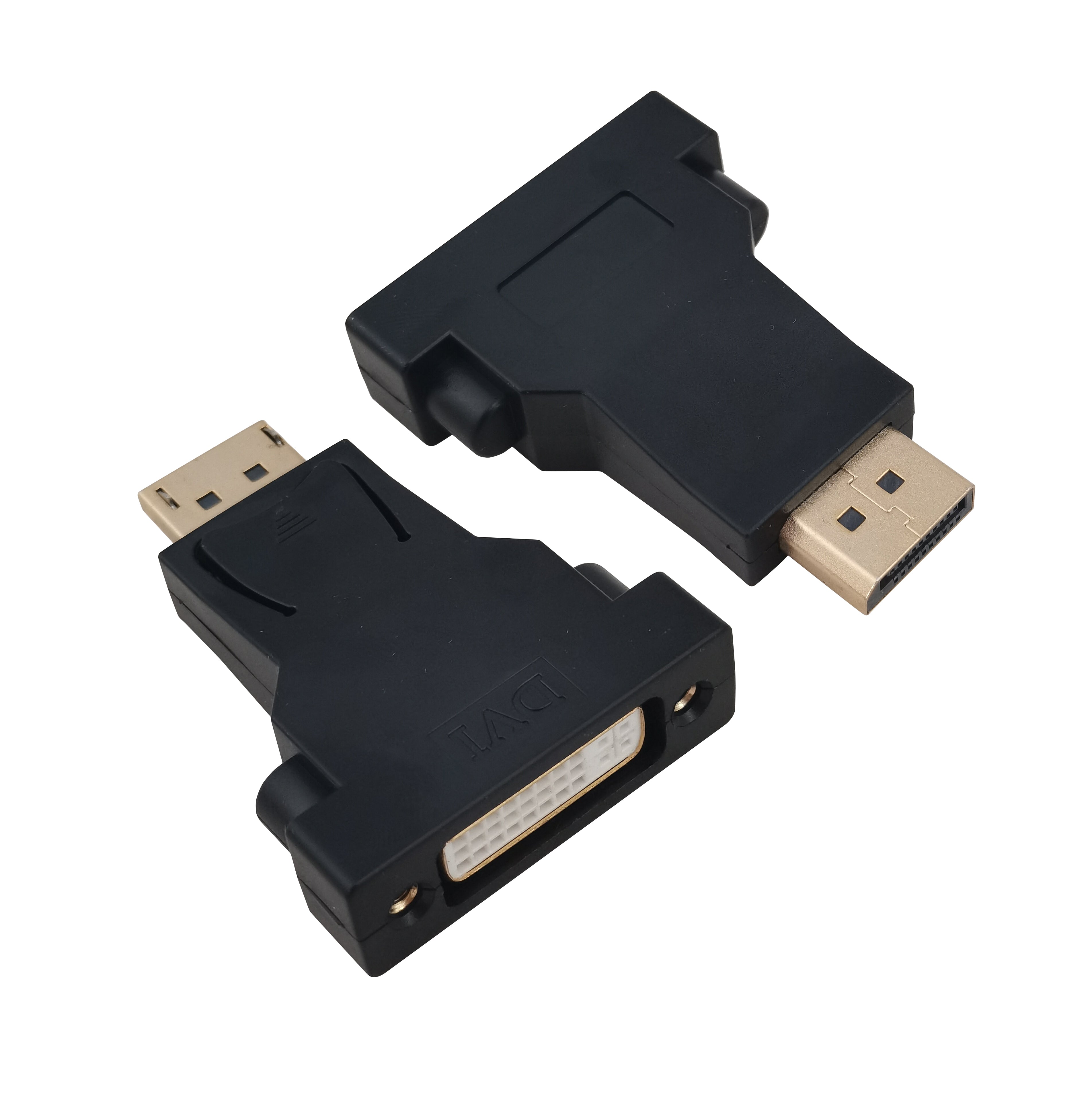 Helos Adapter vergoldet, DisplayPort Stecker/DVI Buchse, schwarz