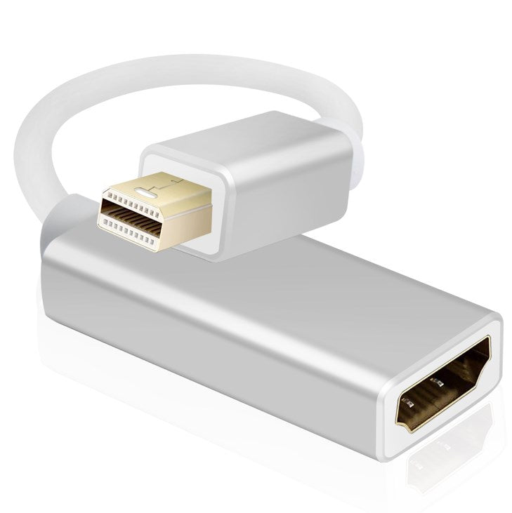 Helos adapter cable, mini DisplayPort male/HDMI female, PREMIUM 4K, silver