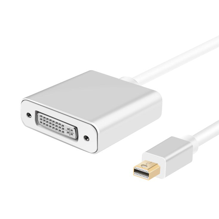 Helos Adapterkabel, mini DisplayPort Stecker/ DVI Buchse, PREMIUM, silber