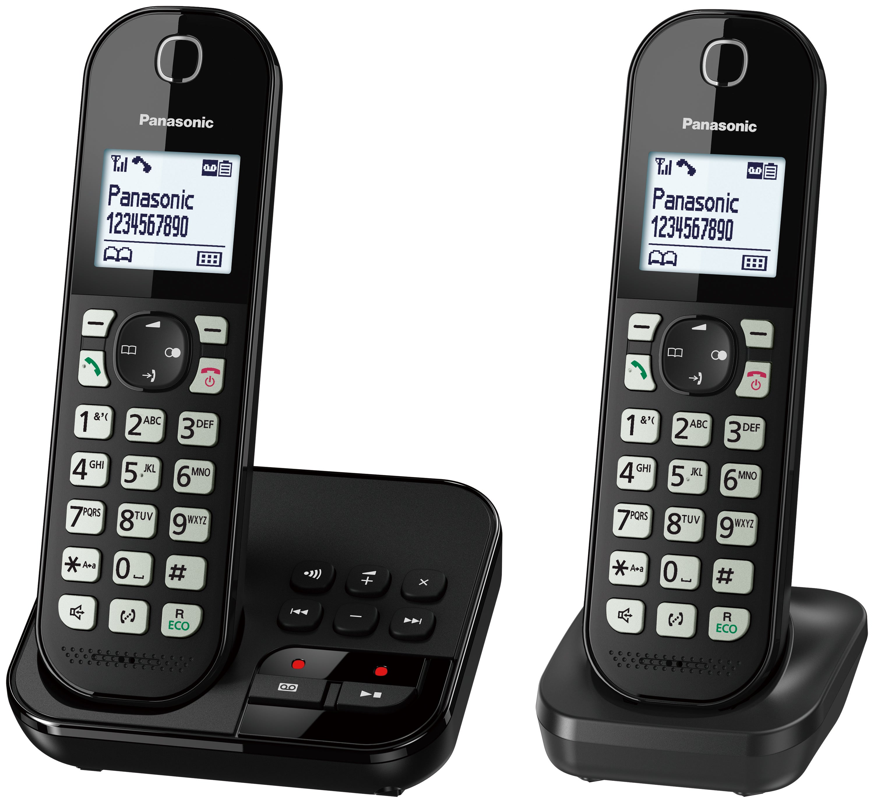 Panasonic cordless telephone with answering machine KX-TGC462 Duo - black