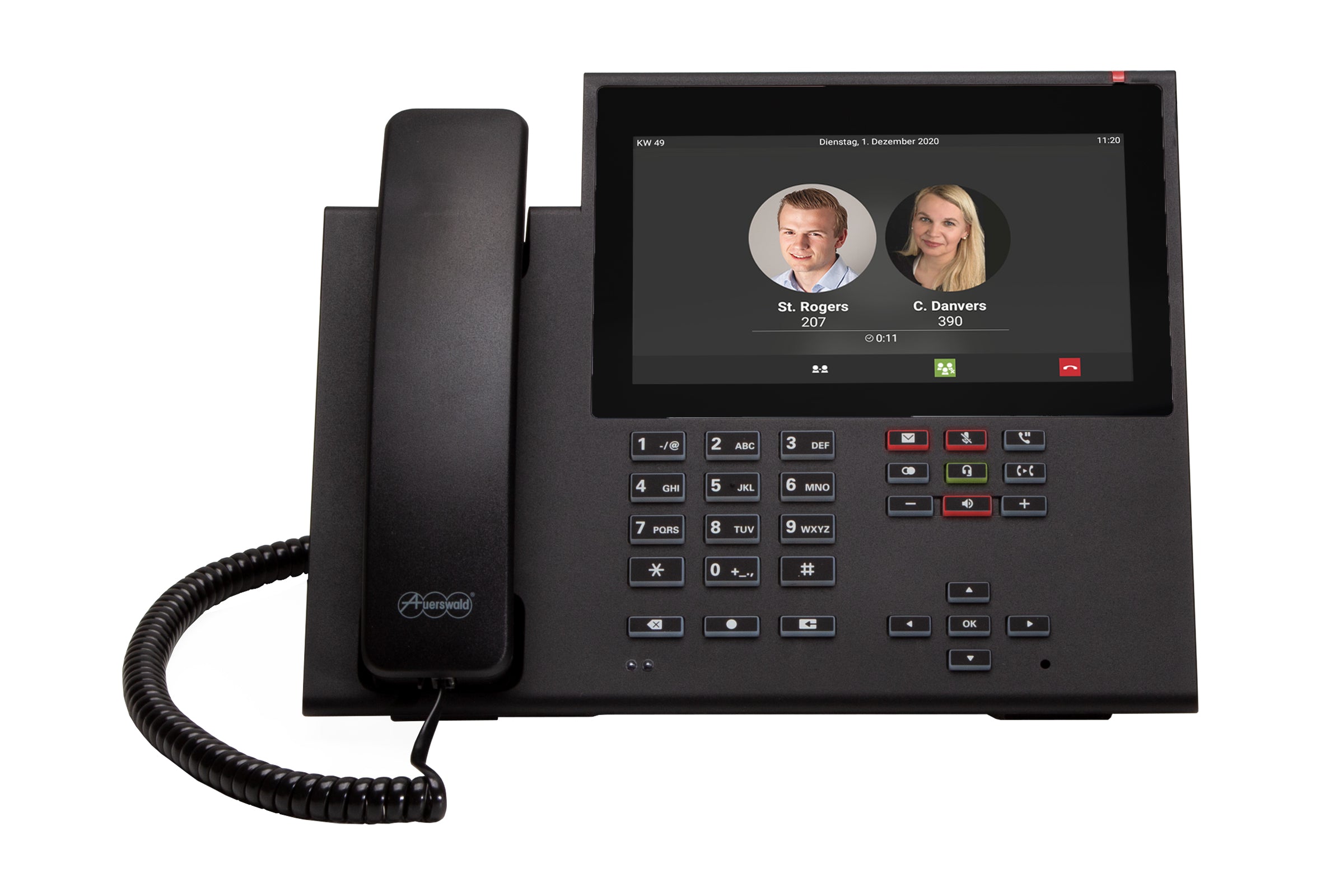 Auerswald COMfortel D-600 black SIP telephone, with expansion option