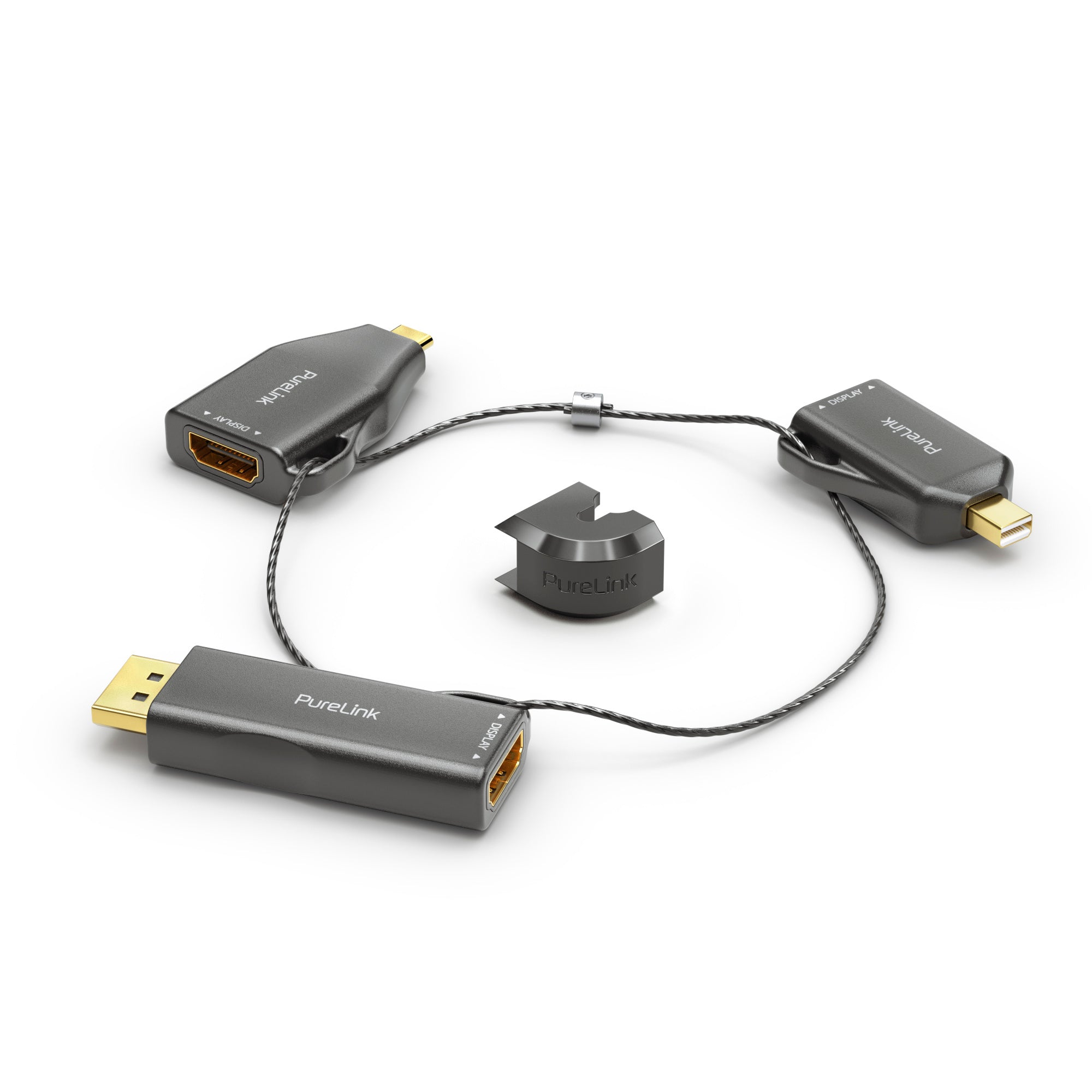 PureLink apter ring small - 3x HDMI 4K60Hz - miniDP/DP/USB-C > HDMI, black