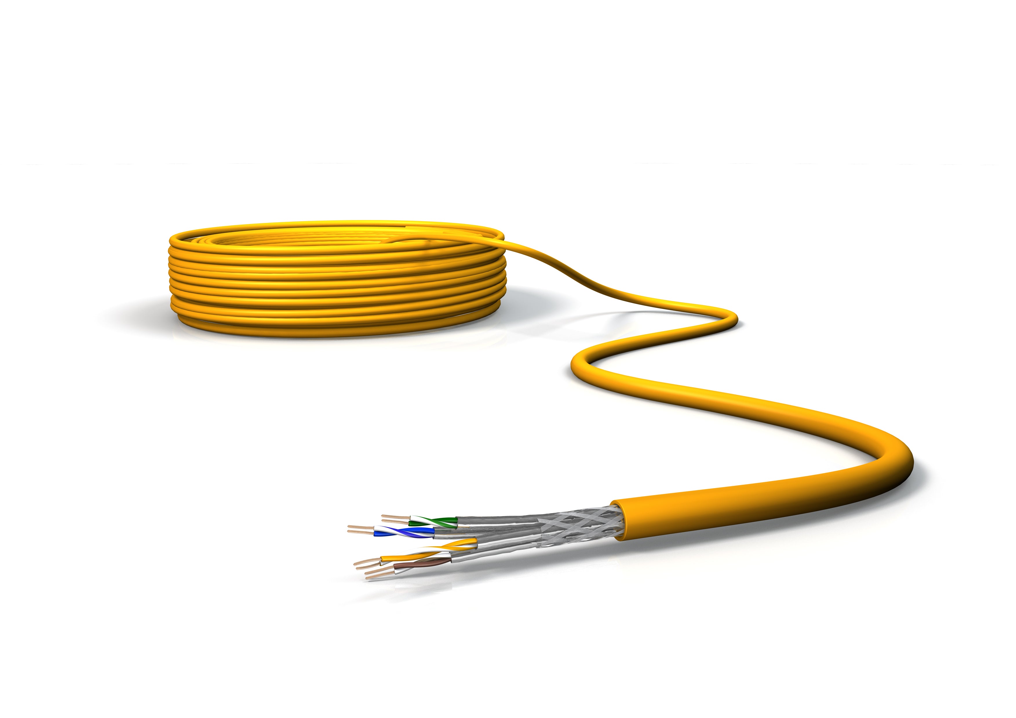 Draka installation cable UC1500 HS22, Cat 7A, S/FTP, PiMF, orange, 100m ring