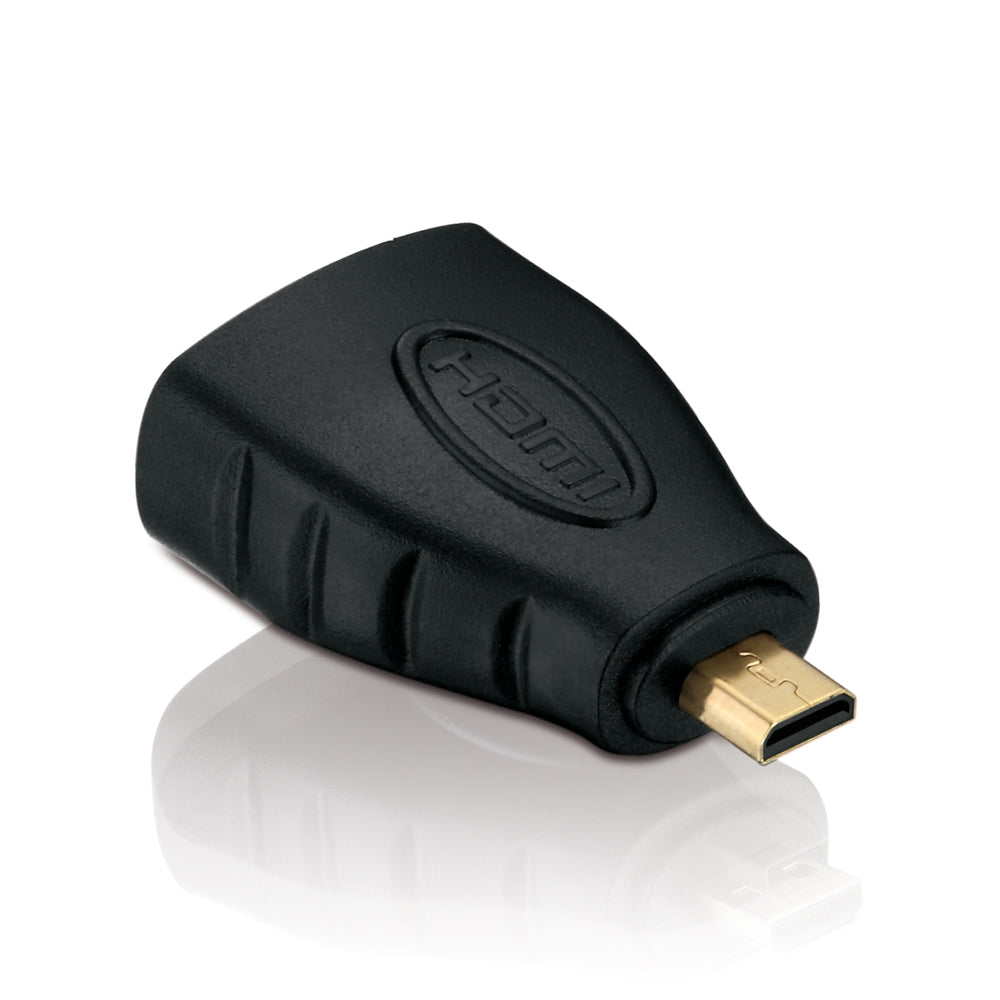 Helos Adapter, micro HDMI St./HDMI Bu., FULL HD, BASIC, schwarz