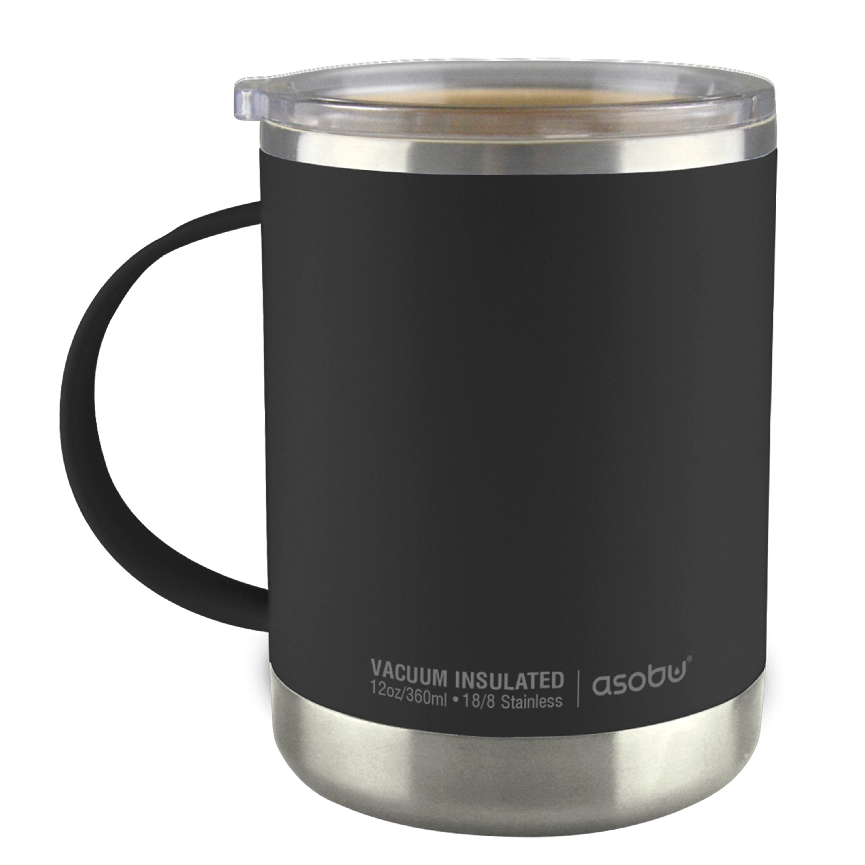 Asobu - Ultimate - insulated coffee mug made of stainless steel & ceramic black