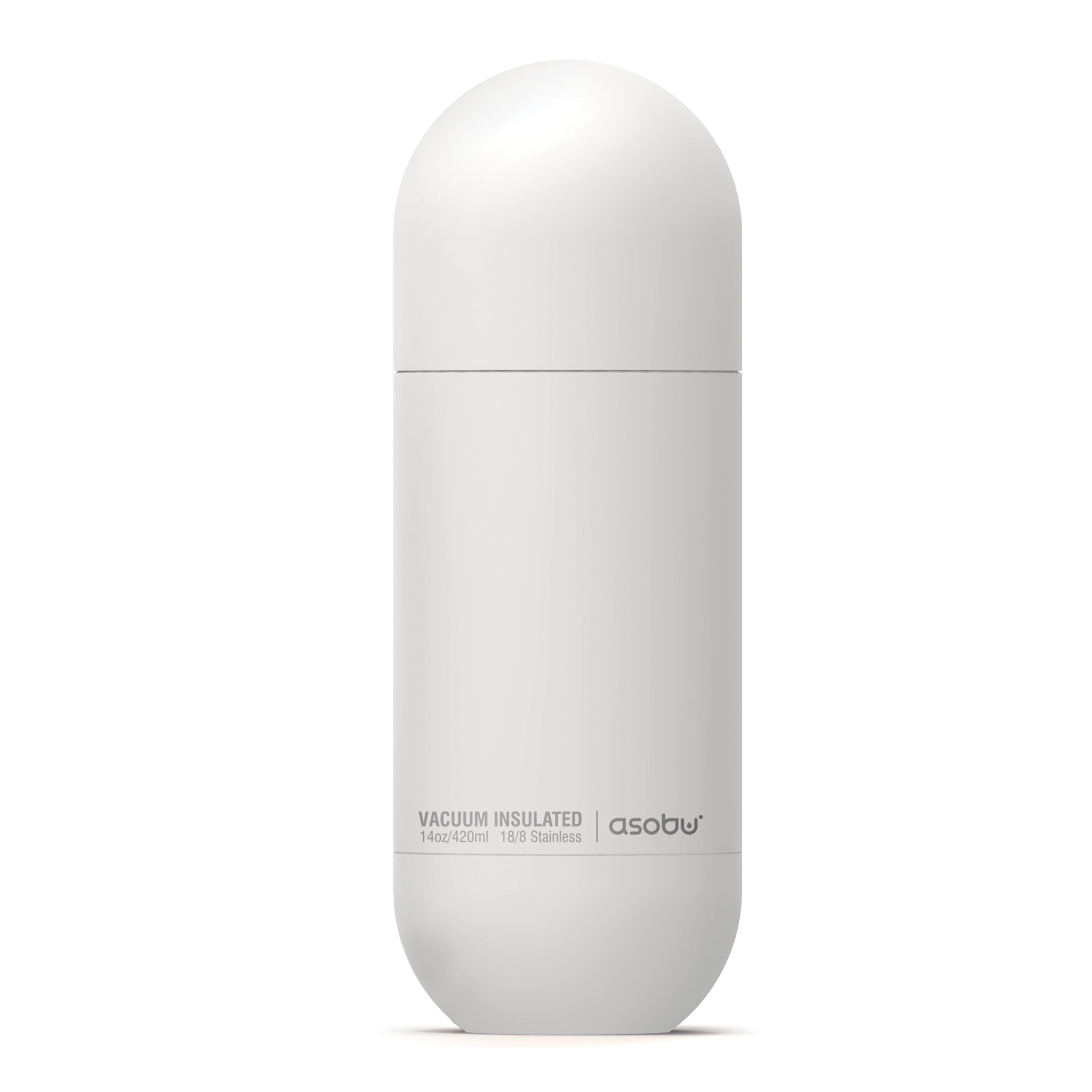 Asobu - ORB - Edelstahl Isolierflasche mit Trinkbecher Weiß