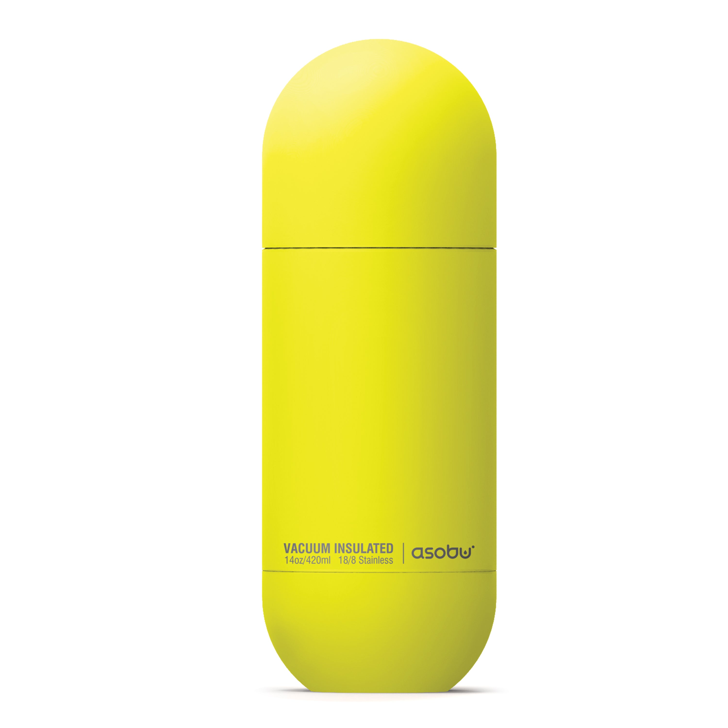 Asobu - ORB - Edelstahl Isolierflasche mit Trinkbecher Gelb