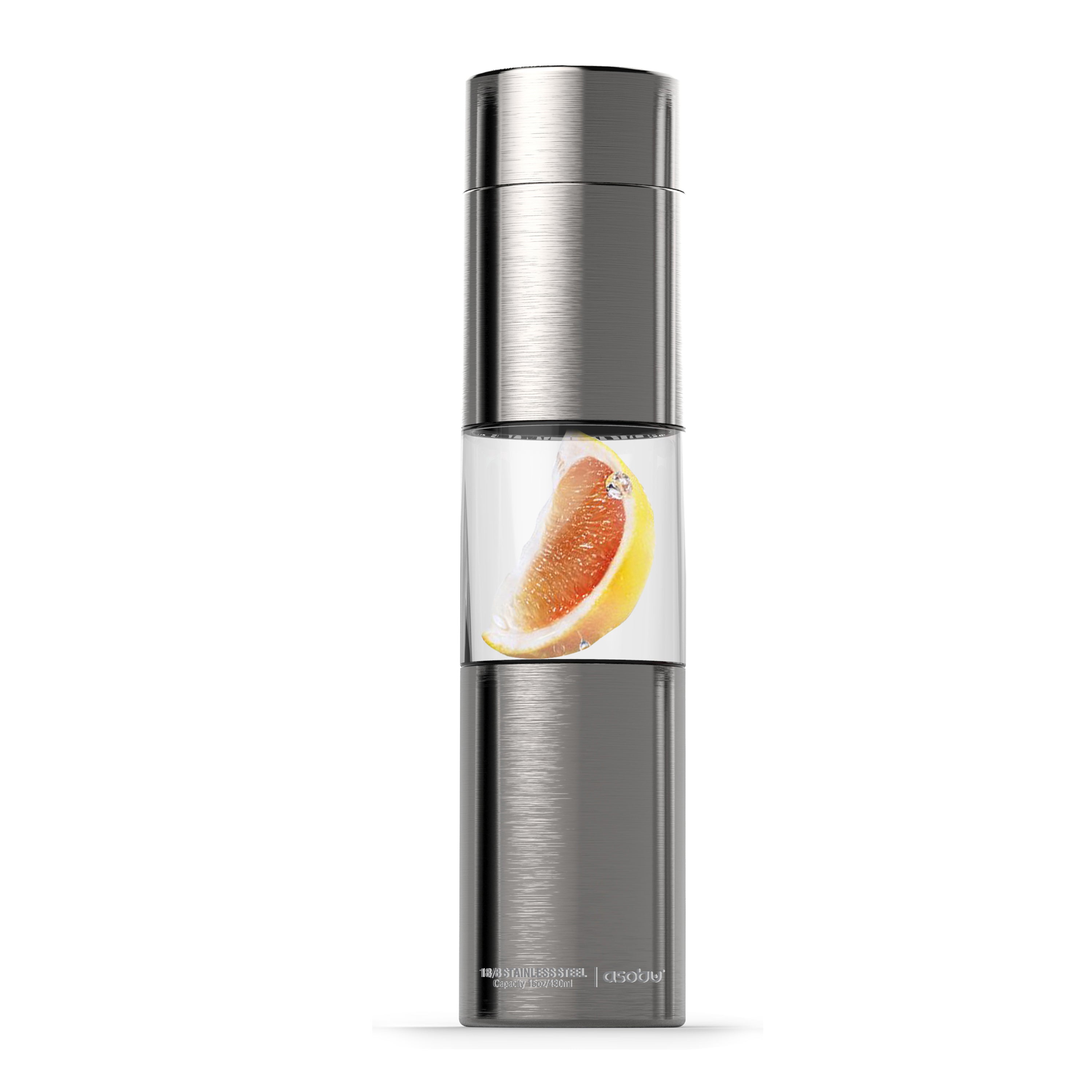 Asobu - Flavour U See - Infusion Drinking Bottle Silver