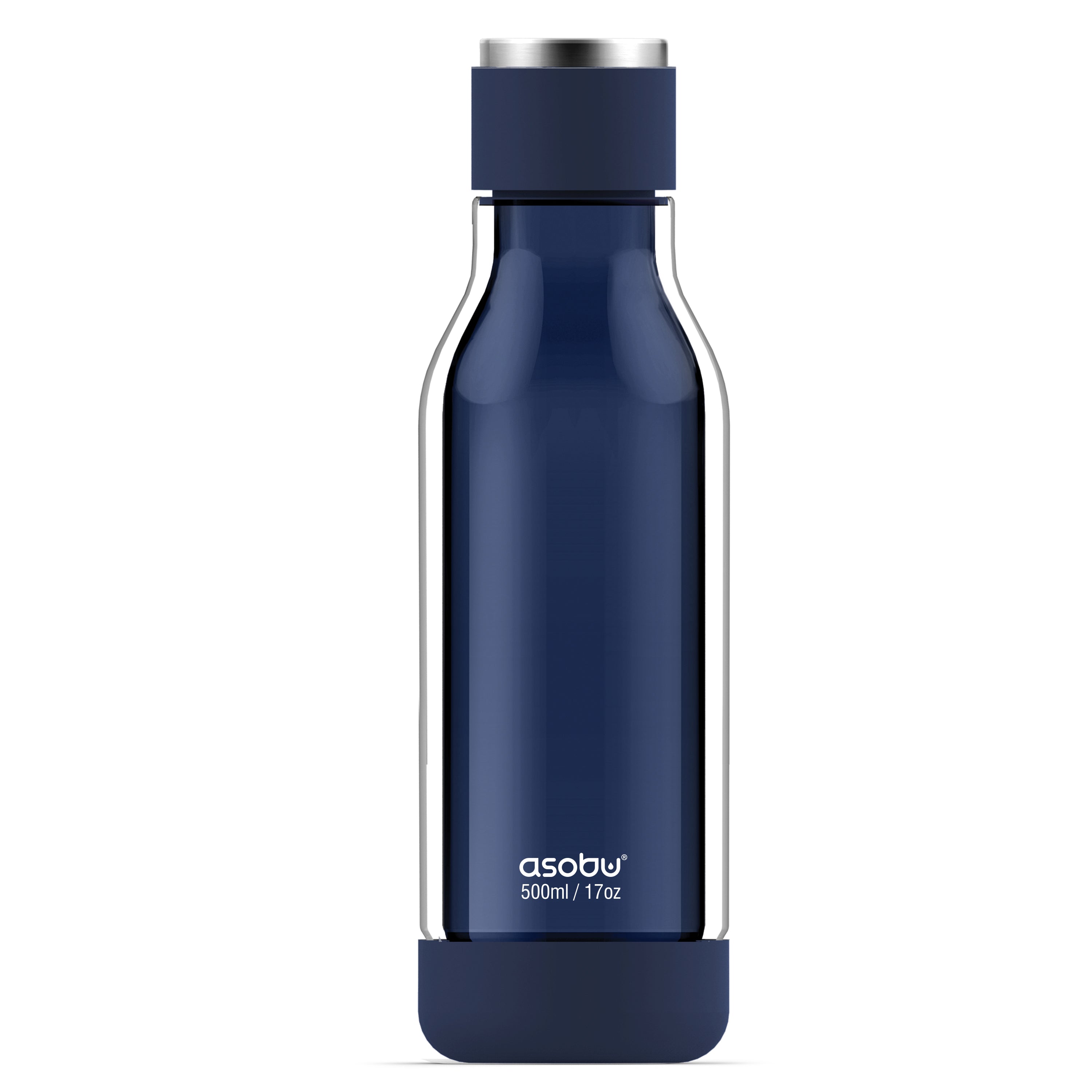 Asobu - Inner Peace - bruchsichere Flasche aus Glas & Tritan Blau