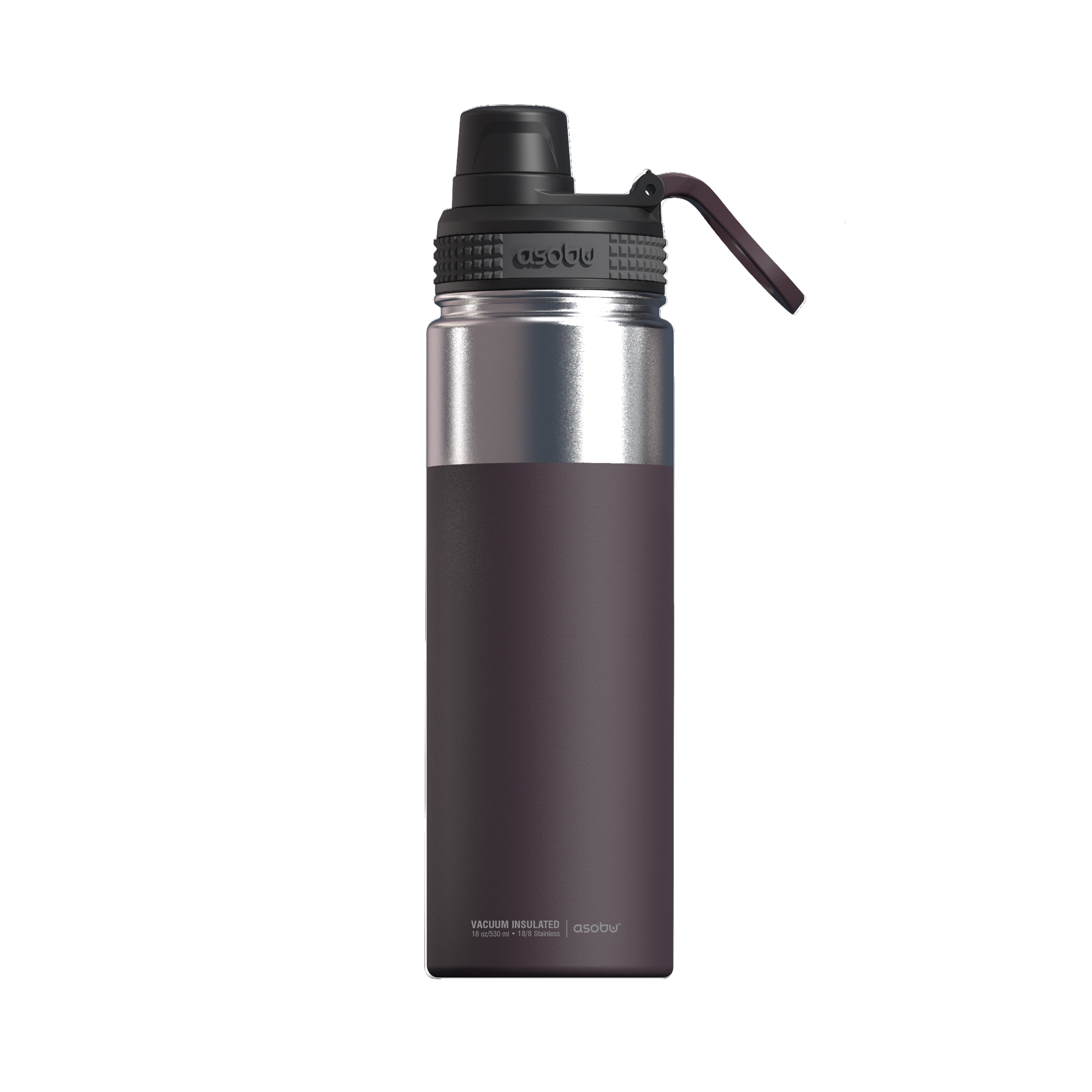 Asobu - Alpine Flask - insulated stainless steel outdoor bottle 530ml Burgundy