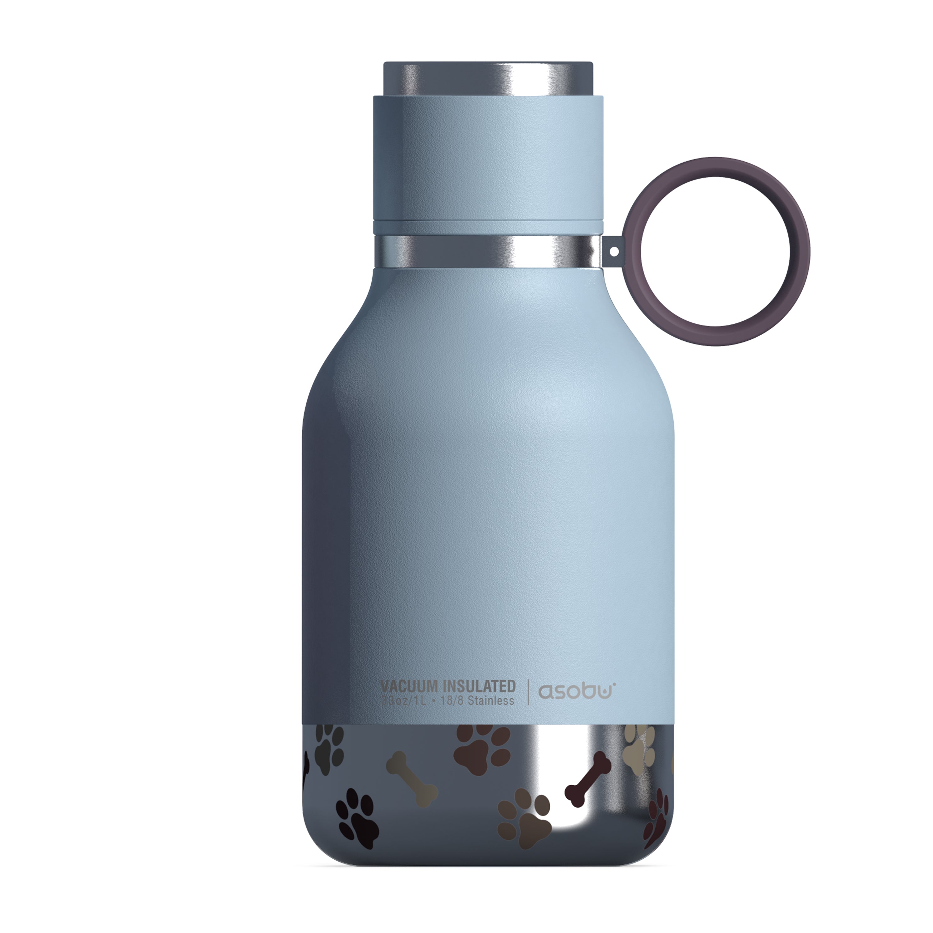 Asobu - Dog Bowl - Stainless steel bottle with dog bowl 1 liter blue