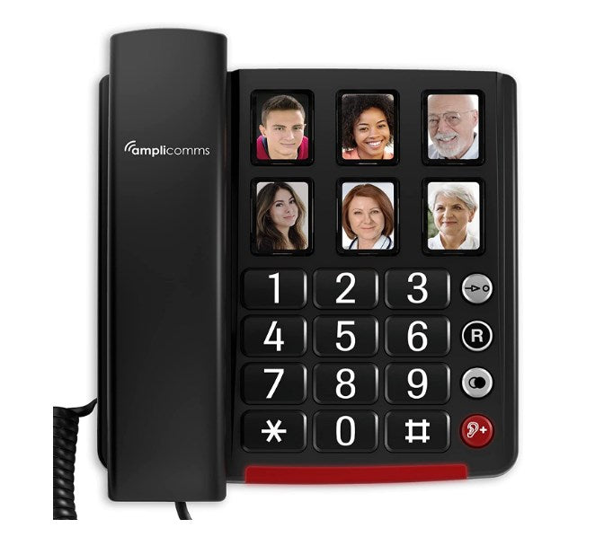 amplicomms BIGTel 40 plus, large button telephone Dark Grey