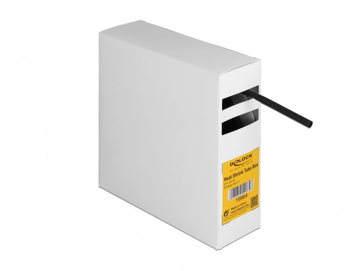 Delock heat shrink tubing box, shrinkage ratio 3:1, 5 mx 4.8 mm black
