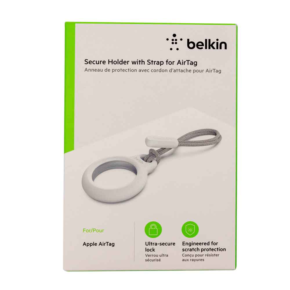 Belkin Secure Holder with Loop for Apple AirTag - white
