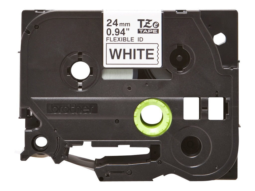 Brother label ribbon TZe-FX251 white/black, 24 mm, Flexi-Tapes, 8 m, lamini
