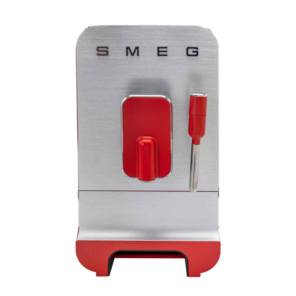 Smeg BCC02RDMEU Kompakte Kaffeevollautomat mit Dampffunktion Matt Rot