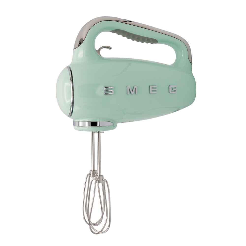 Smeg HMF01PGEU hand mixer in 50s retro design pastel green