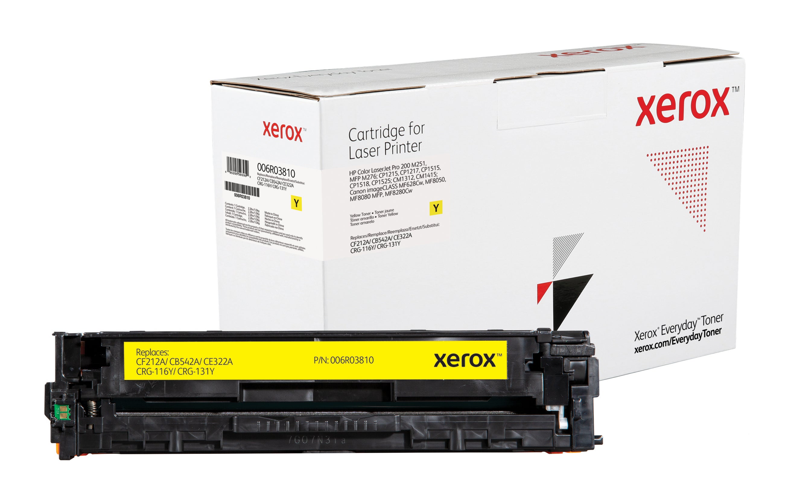 Xerox Toner Yellow for HP CF212A/CB542A/CE322A/CRG-116Y/CRG-131Y, remanufactured