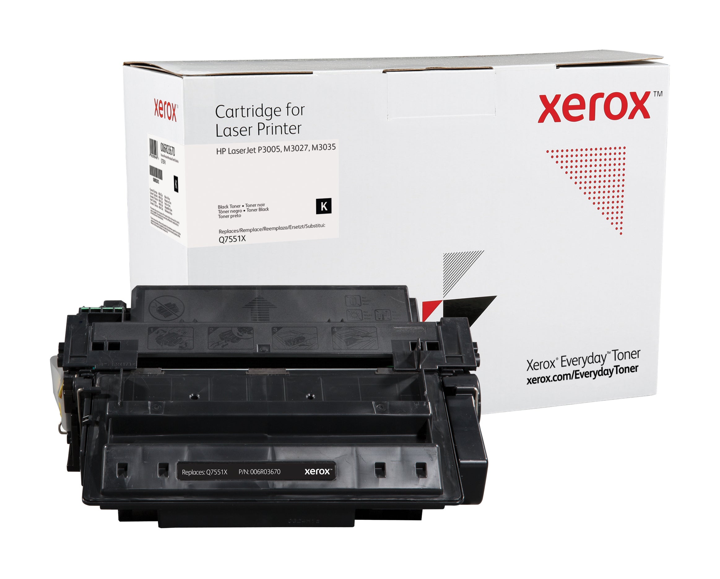 Xerox Everyday Toner in Black for HP Q7551X, remanufactured