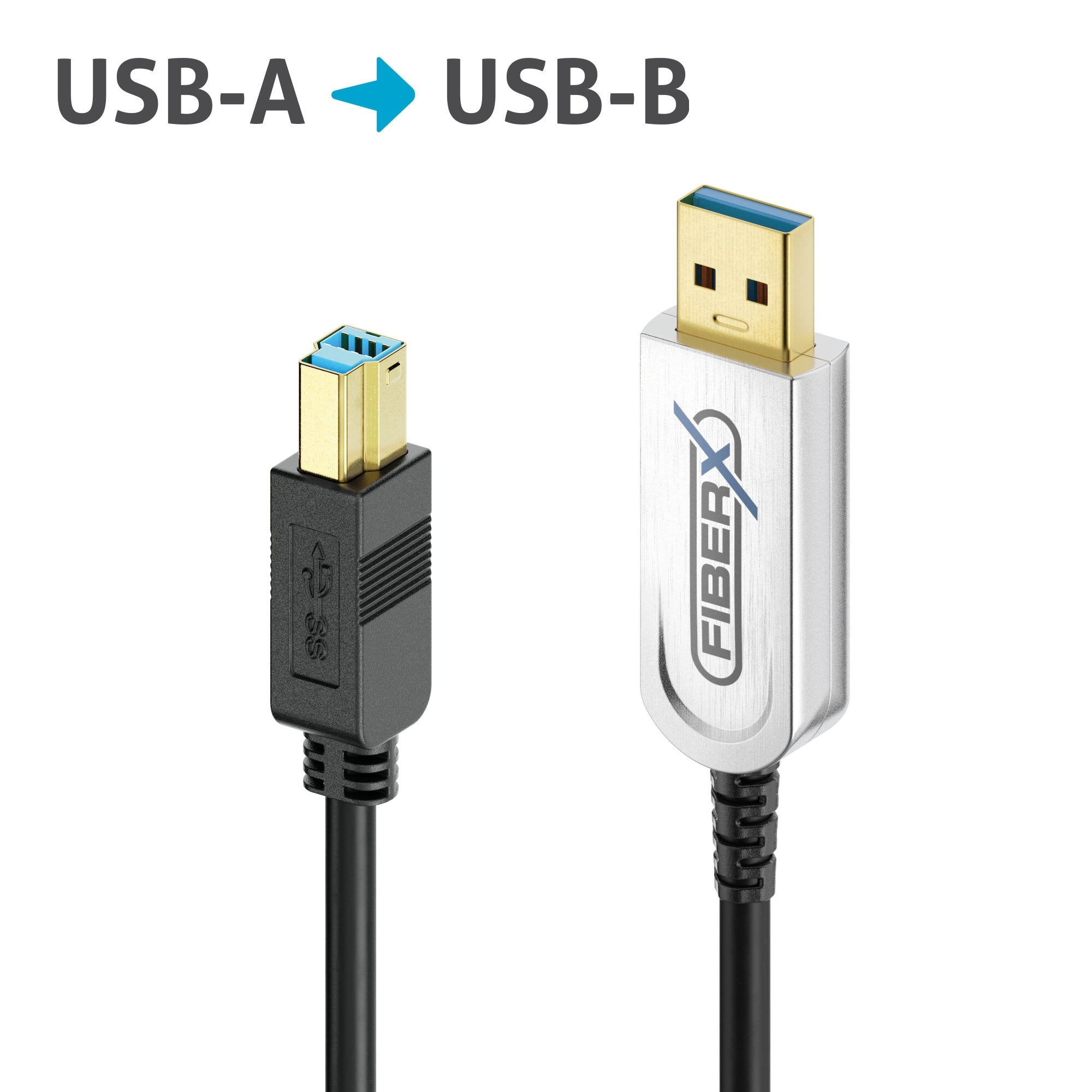 PureLink FiberX Series - USB 3.1 fiber optic cable - USB-A USB-B - 10m
