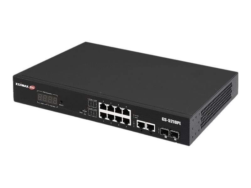 Edimax Surveillance VLAN 12-Port Gigabit PoE+ Long Range Web Smart Switch