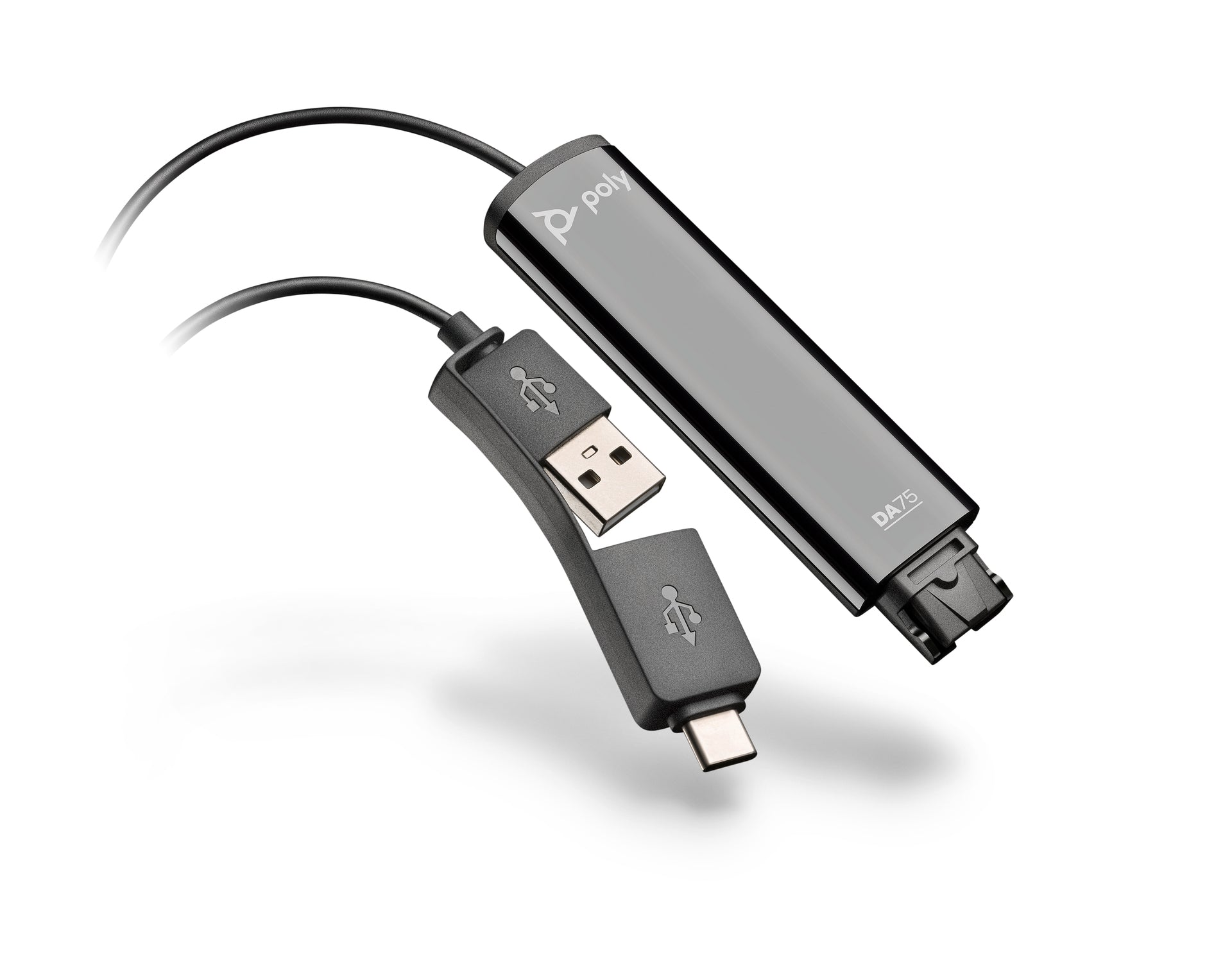 Poly DA75 Wideband QD /USB adapter (USB-A & USB-C)