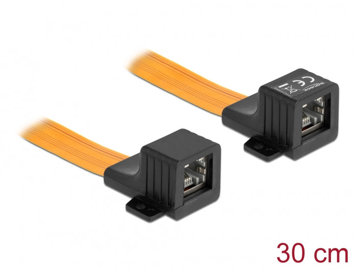 Delock RJ45 FPC (Flexible Printed Circuit) window feedthrough 30 cm