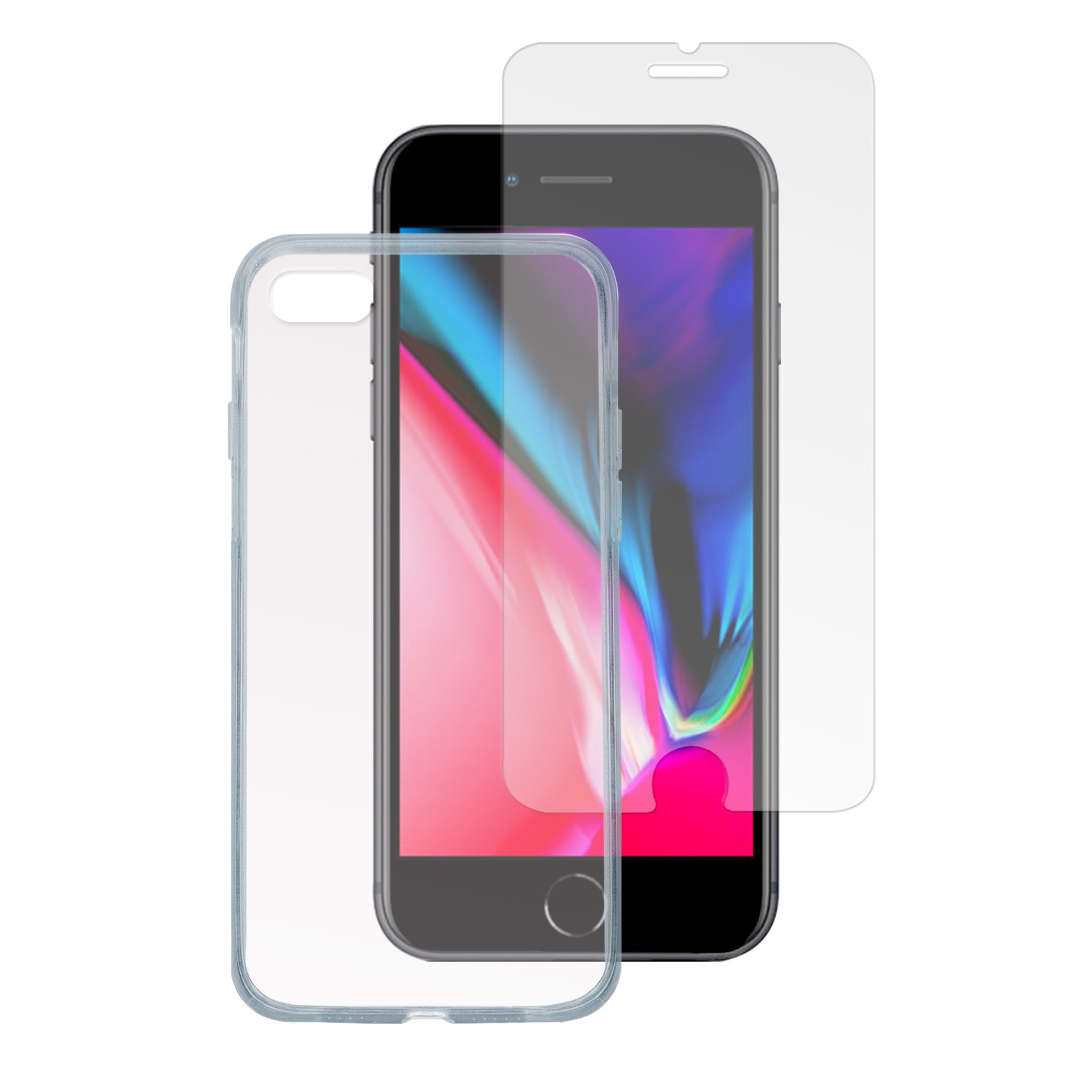 4smarts 360° Starter Set with X-Pro Clear Glass for Apple iPhone SE3 / SE2 / 8 / 7