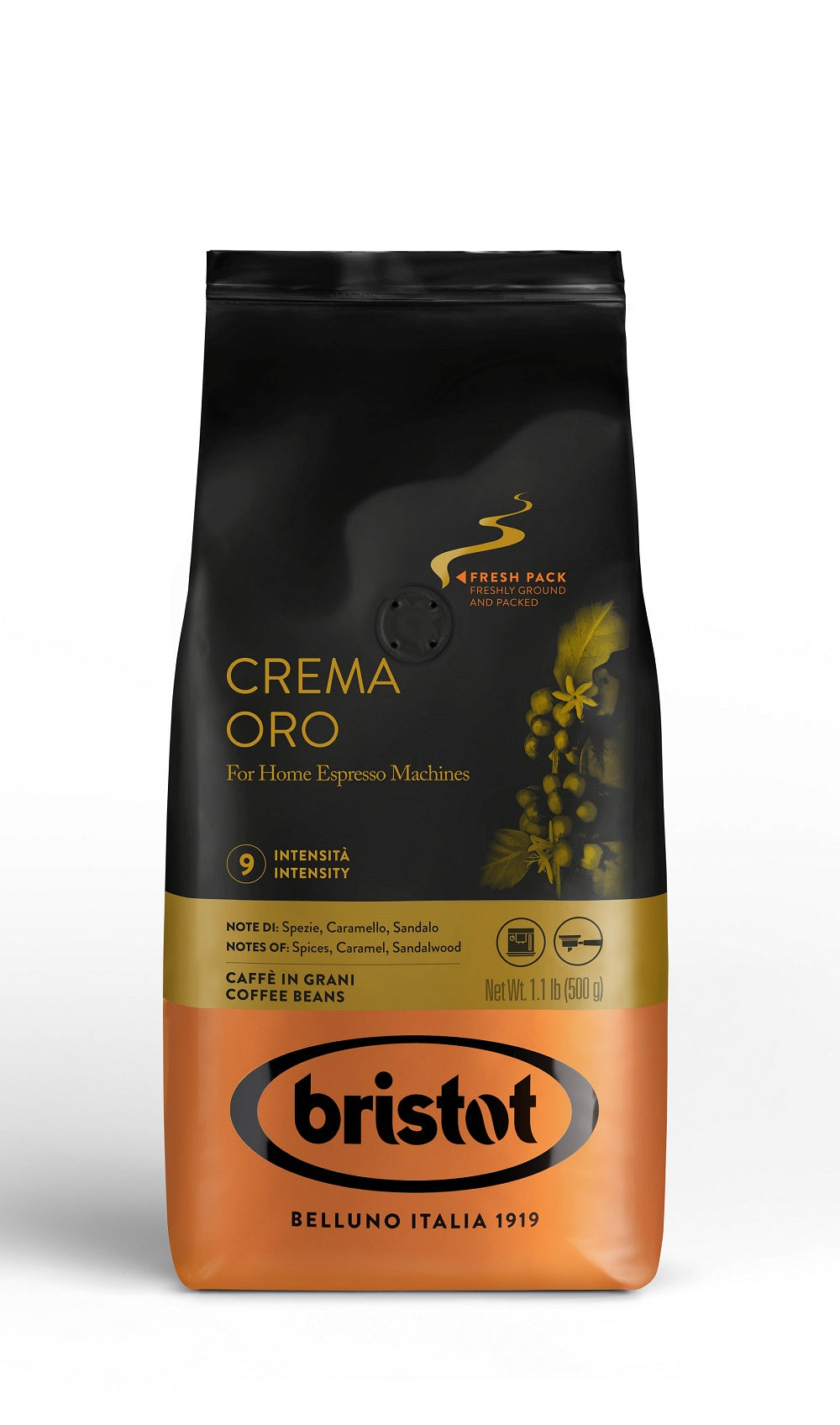 Bristot Crema Oro 500g coffee whole beans