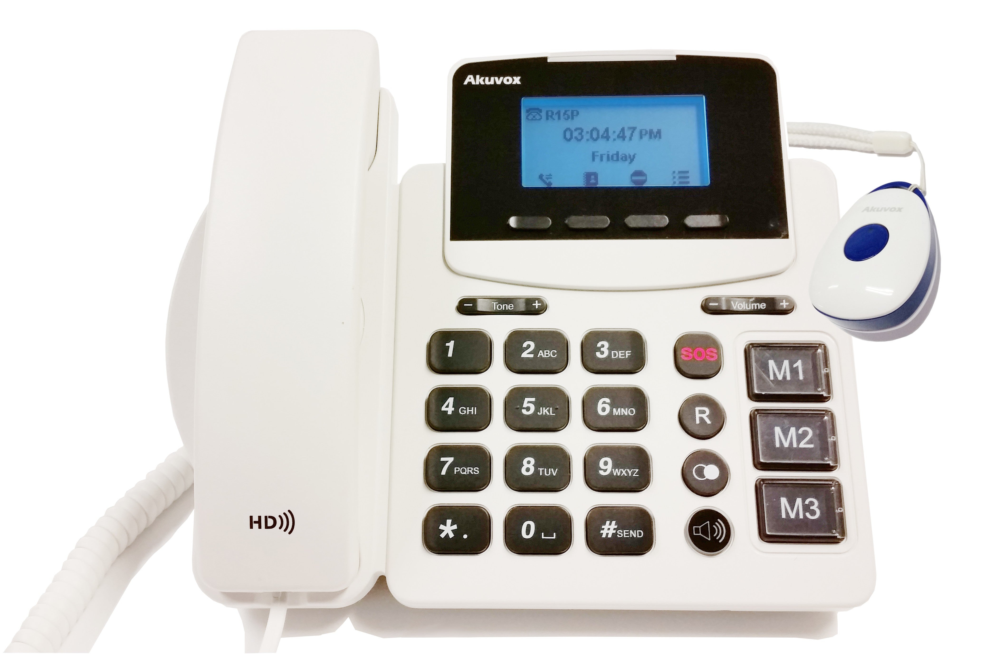 Akuvox R15P large button SIP phone including SOS transmitter,