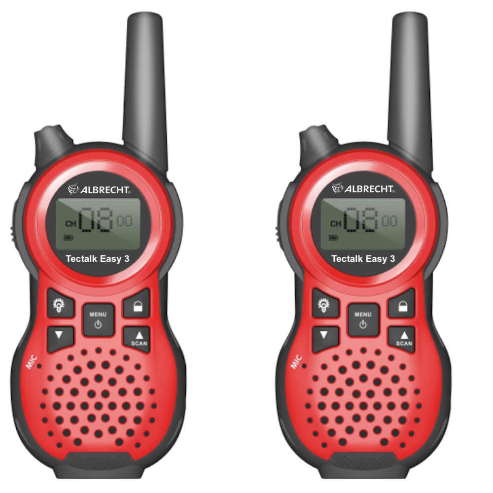Albrecht Tectalk Easy 3, pair, red