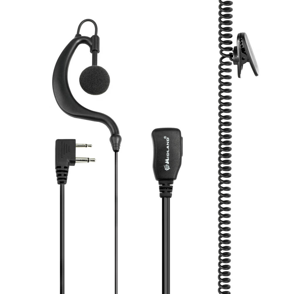 Midland A21M, clip microphone/earphone duo jack