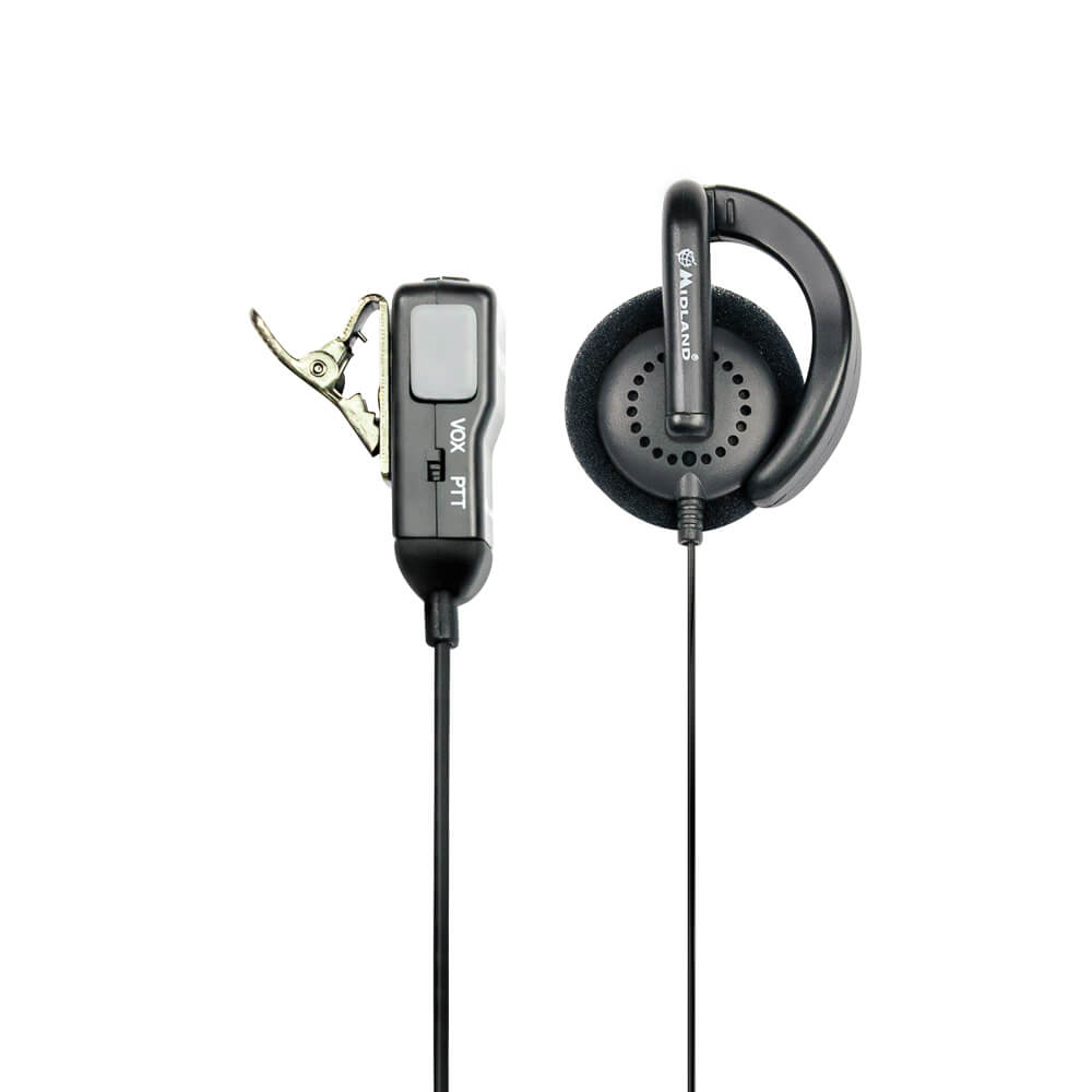 Midland MA 24-L, clip microphone with earpiece