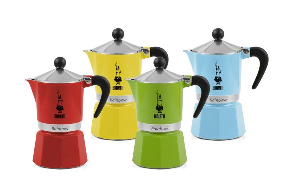 Bialetti Espresso Maker Rainbow 3 Cups Yellow