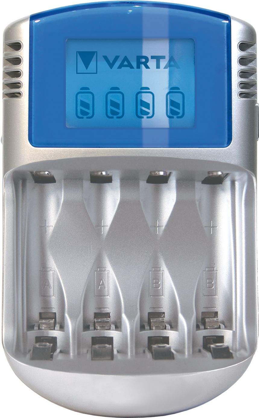 VARTA LCD charger incl. 4x 2600 mAh AA battery & 12V & USB 