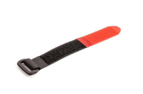 VELCRO® VELSTRAP® Klettband mit Öse 25x300mm schwarz-rot 10 Stk. Beutel