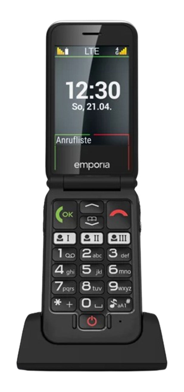 Emporia emporiaJOY-LTE, black, large button clamshell phone